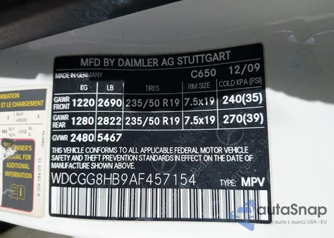 2010 Mercedes-Benz Glk 350 4Matic z USA, uszkodzony, nr VIN WDCGG8HB9AF457154